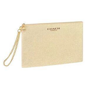 Coach Gold Evening Wristlet Pouch Cosmetic Bag